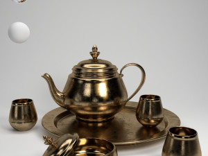 tea set Modelo 3D