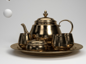 tea set Modelo 3D