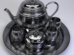 tea set Modelo 3D