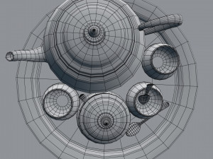tea set Modelo 3D