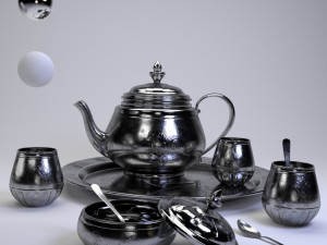 tea set Modelo 3D