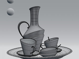 tea set 3D Модель
