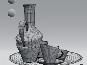 tea set 3D Модель