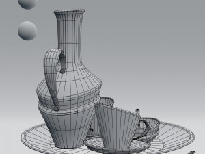 tea set 3D Модель