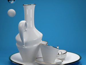tea set 3D Модель