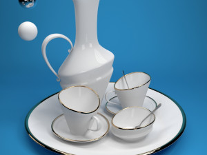 tea set 3D Модель
