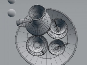 tea set 3D Модель