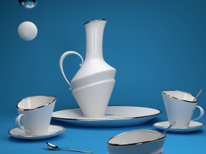 tea set 3D Модель