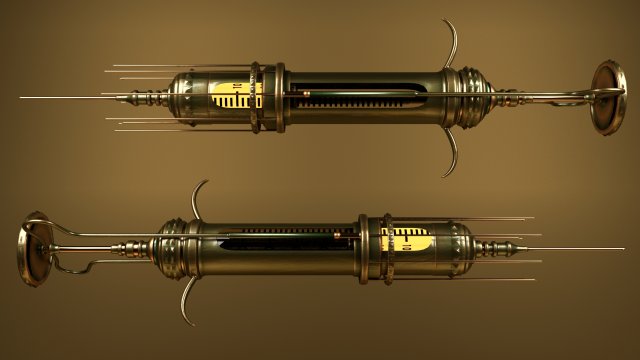 syringe Model 3D .c4d .max .obj .3ds .fbx .stl .blend 