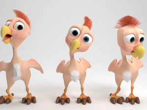 cartoon chicken 3D Model