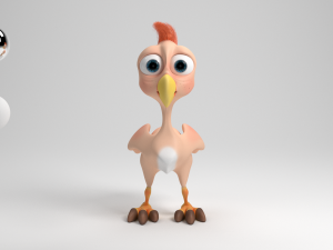 cartoon chicken 3Dモデル