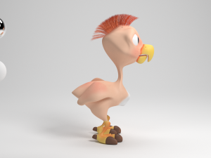 cartoon chicken 3Dモデル