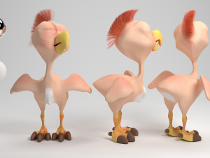 cartoon chicken 3Dモデル