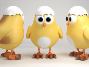 cartoon chicken 3Dモデル