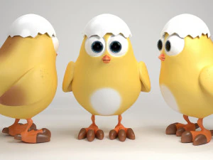 pollo dei cartoni animati Modello 3D