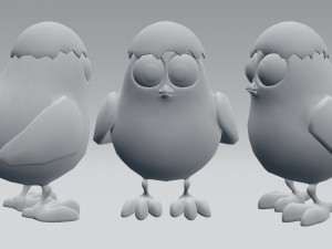 cartoon chicken 3Dモデル