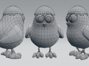cartoon chicken 3Dモデル