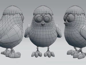 cartoon chicken 3D Model