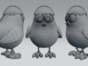 cartoon chicken 3Dモデル