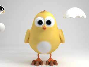 cartoon chicken 3Dモデル