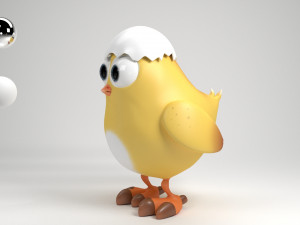 cartoon chicken 3Dモデル