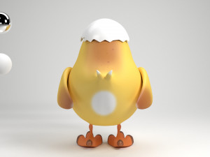 cartoon chicken 3Dモデル