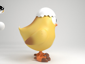 cartoon chicken 3Dモデル