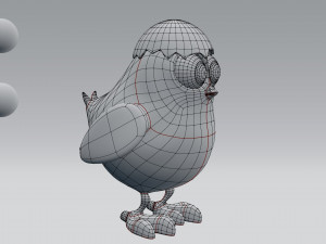 cartoon chicken 3Dモデル