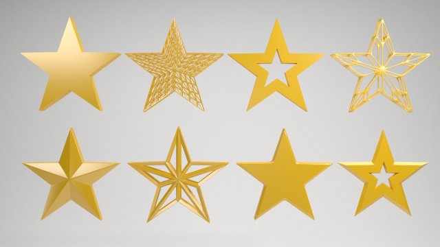 star shape 3Dモデル .c4d .max .obj .3ds .fbx .stl .blend 