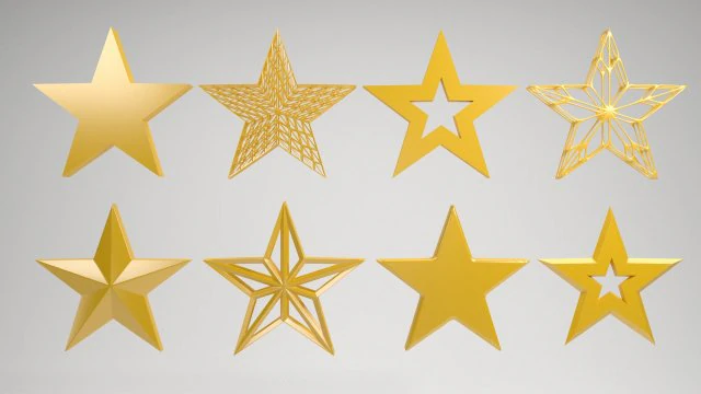 star shape 3D Model .c4d .max .obj .3ds .fbx .stl .blend