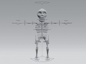 cartoon skeleton 3Dモデル