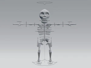 karikat&uuml;r iskelet 3D Model