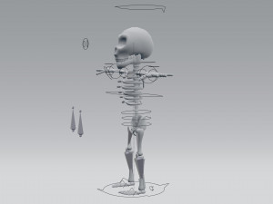 cartoon skeleton 3Dモデル