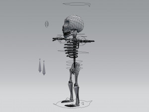 cartoon skeleton 3Dモデル