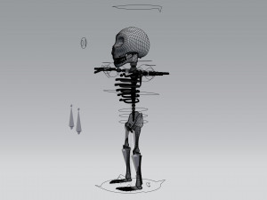 cartoon skeleton 3Dモデル