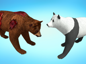5 in 1 realistic bear pack 3Dモデル