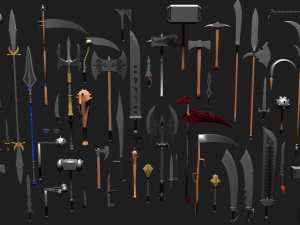 mega melee pack 3D मॉडल