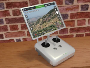 дрон с турелью и контроллером 3D Модель