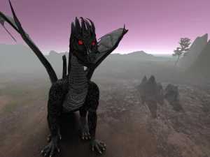animated dragon set 3D Model