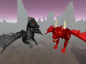 animated dragon set Modelo 3D