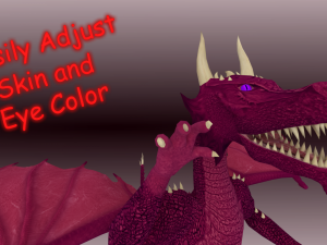 animated dragon set Modelo 3D