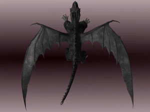 animated dragon set 3D Model
