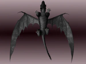 animated dragon set 3D Model