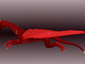 animated dragon set 3D Model