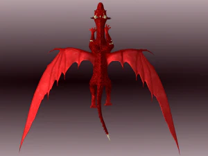 animated dragon set 3D Model