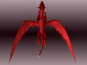 animated dragon set 3D Model