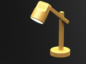 wooden designer lamp 3D-Modell