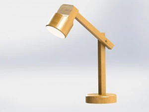 wooden designer lamp 3D Model
