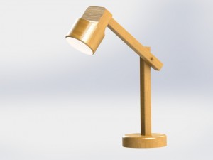 wooden designer lamp 3D Model