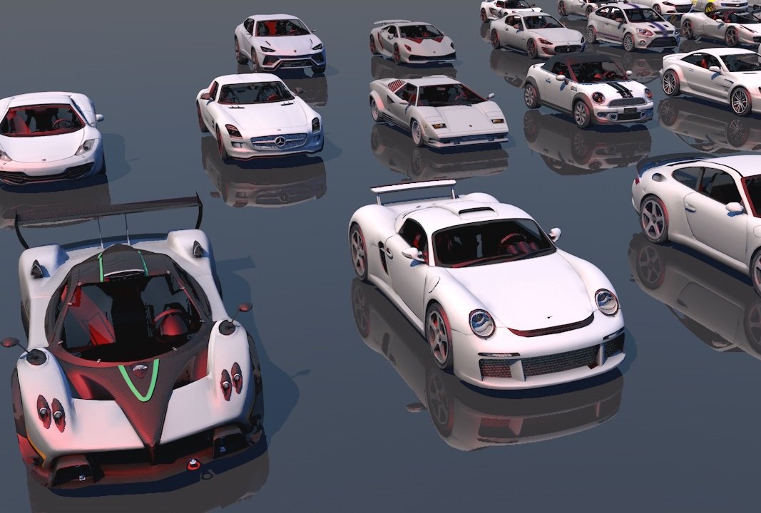 Low Poly Vr Game Ready Pack Of Sports Cars Low-Poly 3D Модель In.